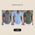 Kit 3 Camisas Manga Curta Tommy em Linho | Lote Promocional Limitado