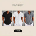 Kit 3 Camisas Manga Curta Tommy em Linho | Lote Promocional Limitado